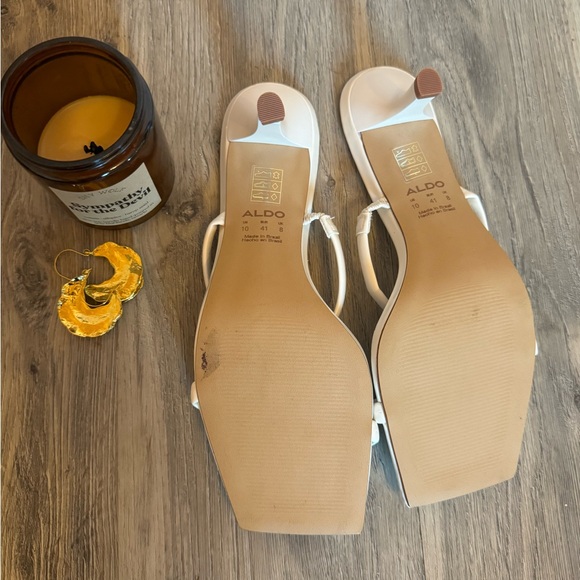 Aldo Kitti White Kitten Heel Sz 10 - Picture 2 of 3